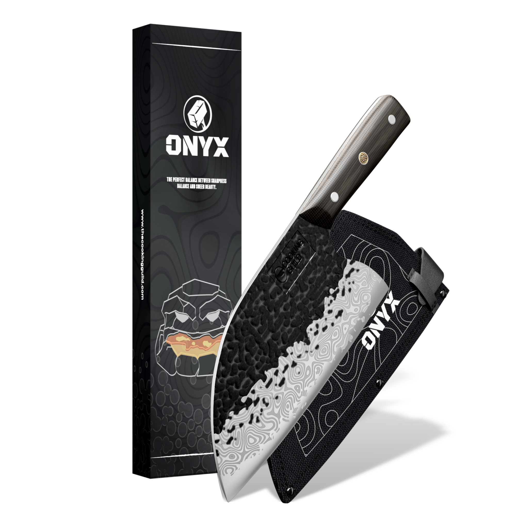 ONYX Damascus Steel Hanta – TheCookingGuild