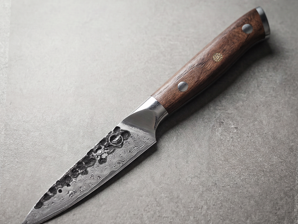 Damascus Dynasty 4-inch paring knife, a hand-forged best paring knife pick for peeling and detail work