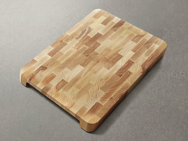 Guild Ashwood Prep Board, an FSC certified end grain ash cutting board for kitchen knives