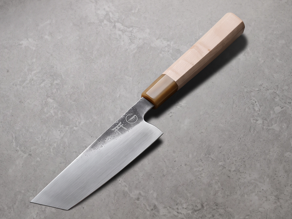 Torii 7-inch nakiri knife, a flat-edged Japanese vegetable knife with a maple wa-handle