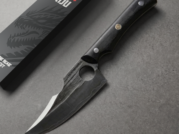 Boning knife work: the Kaiju 6-inch Talon, a curved precision blade for deboning and trimming