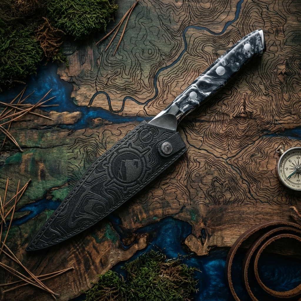 Nomad Blackout Damascus 8" Chef Knife