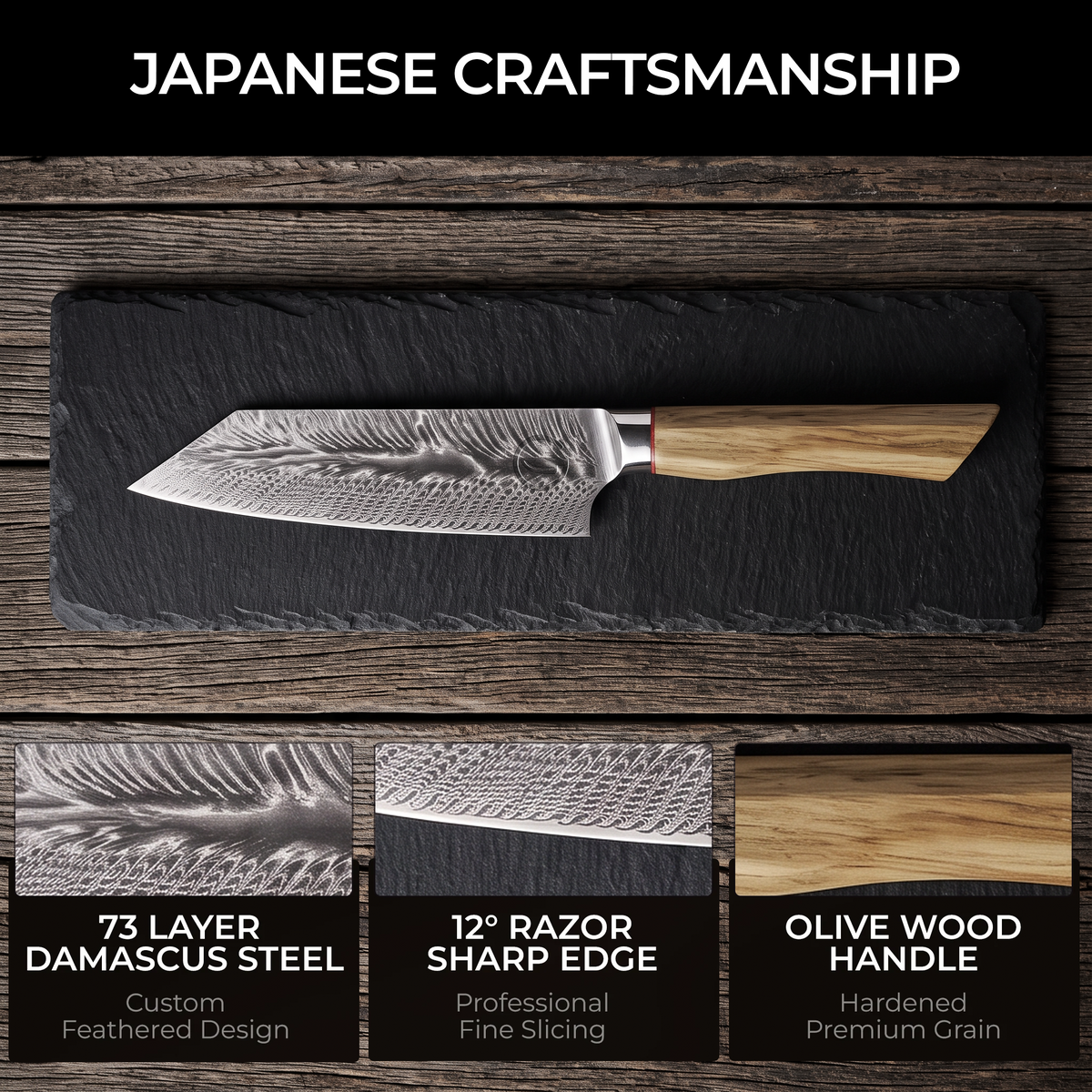 Feather Forge 7" Bunka
