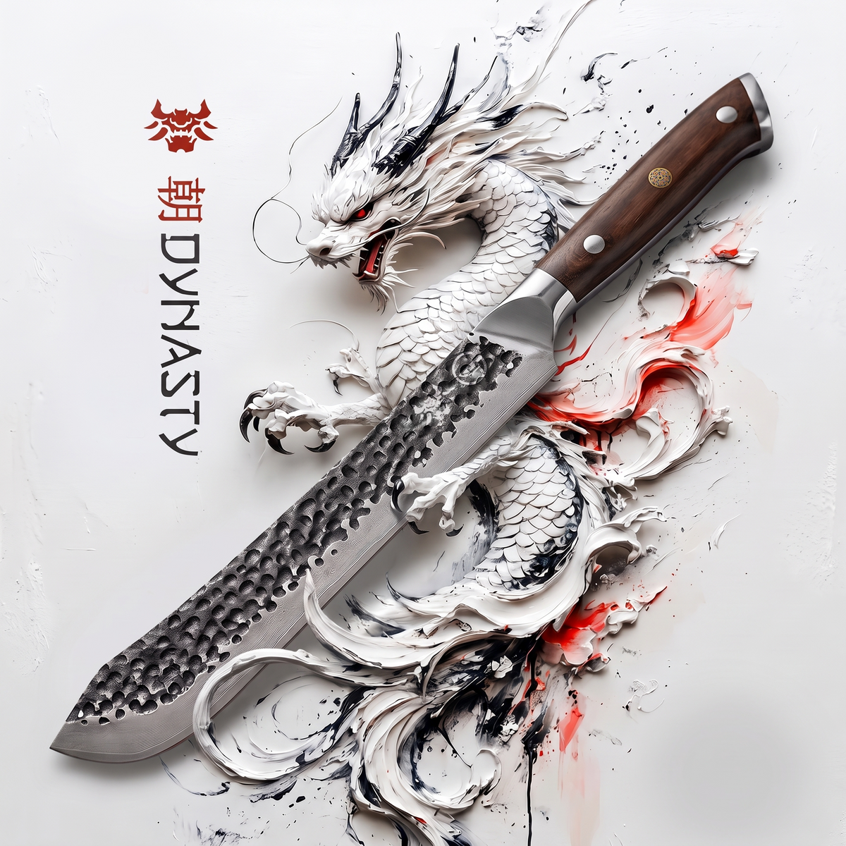 Damascus Dynasty 9.5" Butcher Knife