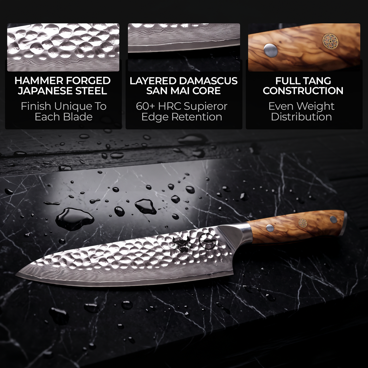 Silver Dynasty 8" Chef Knife - TheCookingGuild