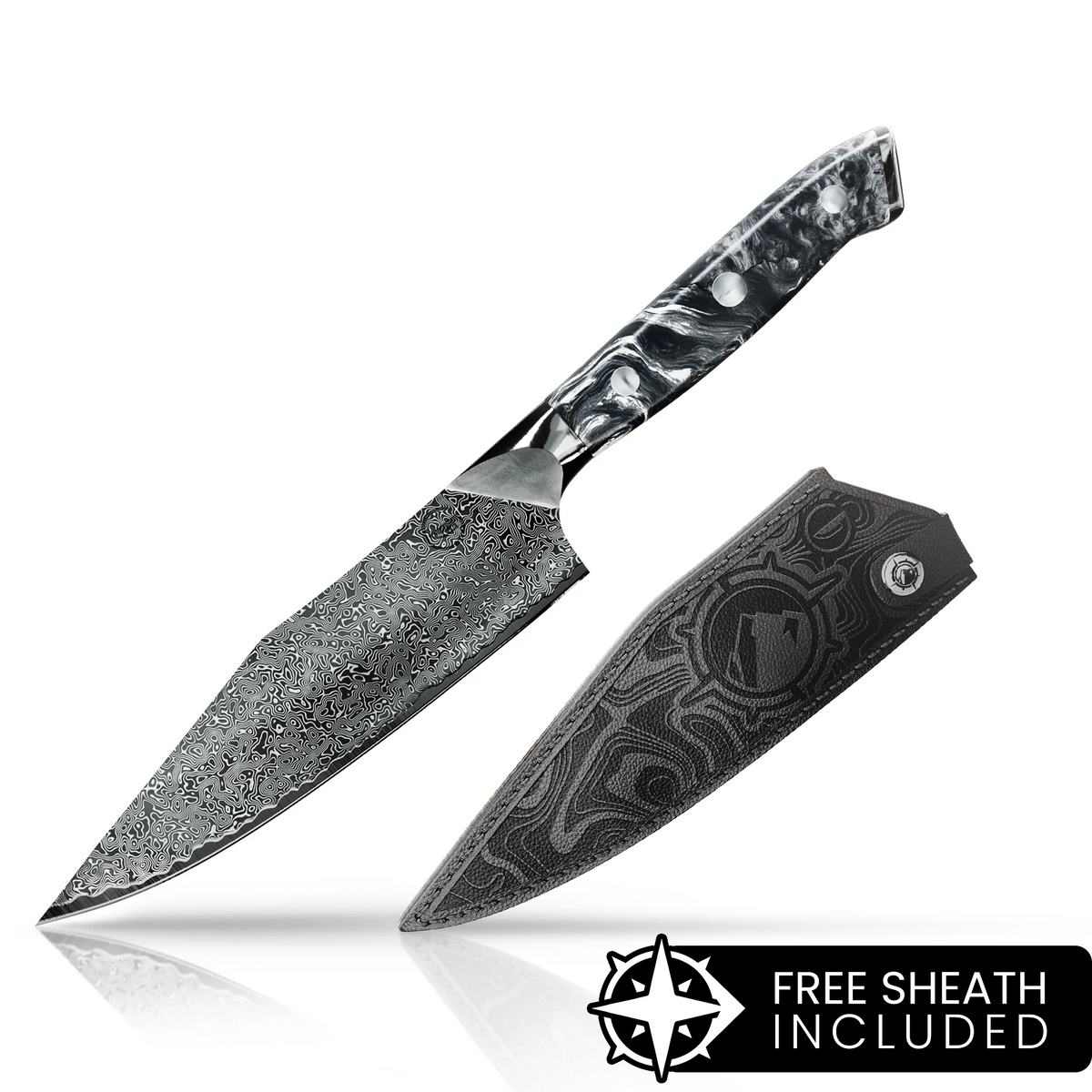 Nomad Blackout Damascus 8" Chef Knife