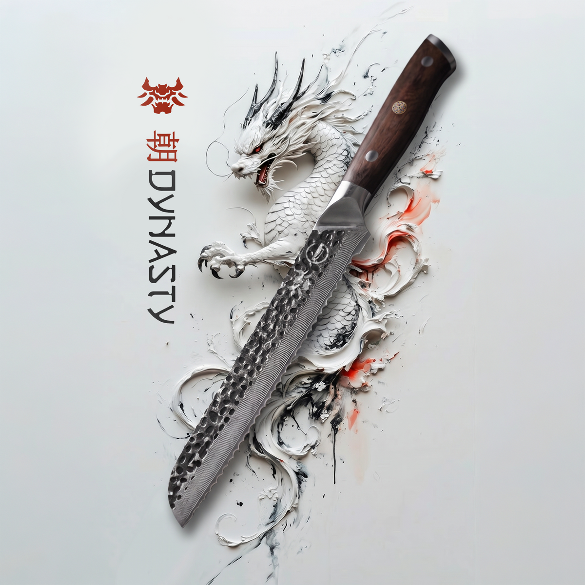Damascus Dynasty 8" Bread Knife - TheCookingGuild