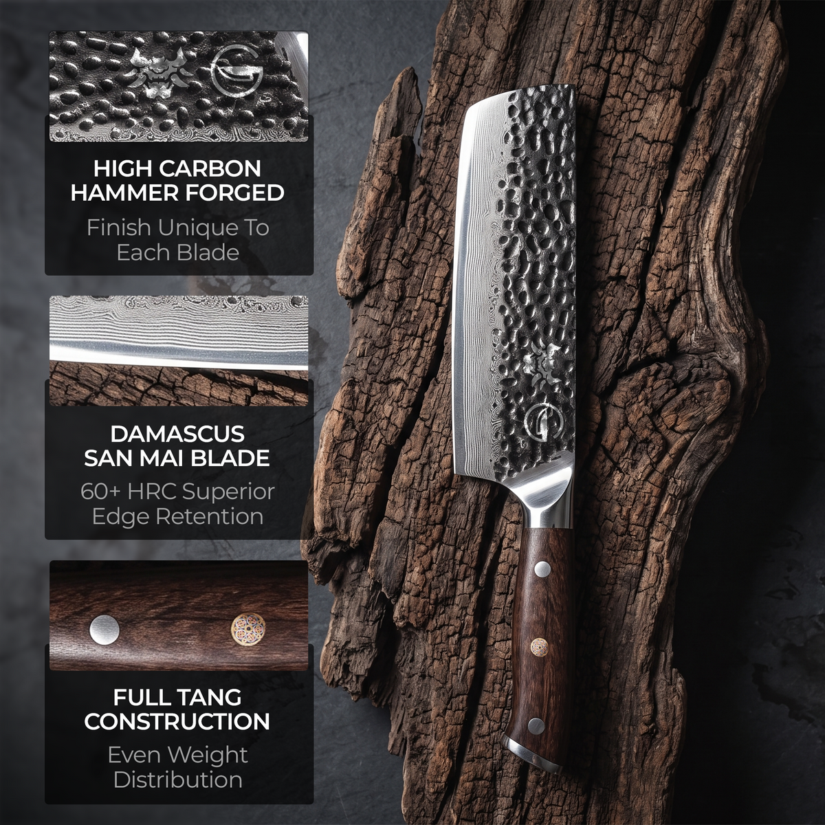 Damascus Dynasty 7" Nakiri Knife - TheCookingGuild