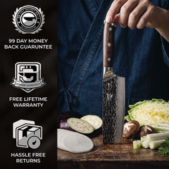 Damascus Dynasty 7" Nakiri Knife - TheCookingGuild