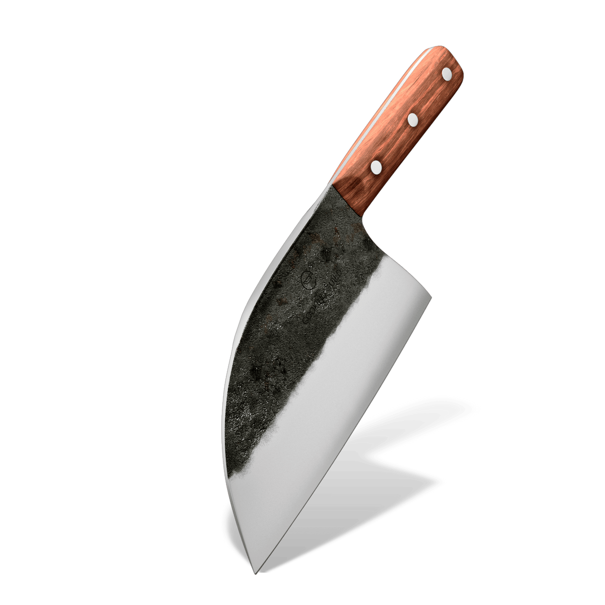 Rustic Hand Forged Serbian Cleaver - TheCookingGuild