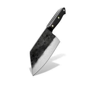 Hand Forged Chef Knife With Custom Handtooled Sheath 