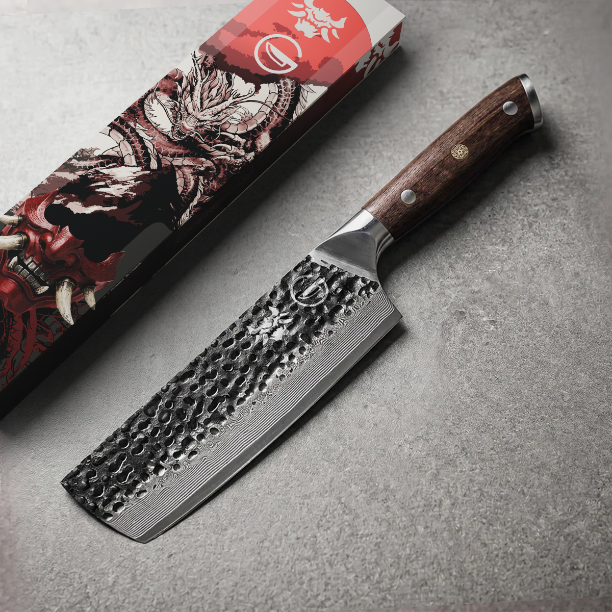 Damascus Dynasty 7" Nakiri Knife