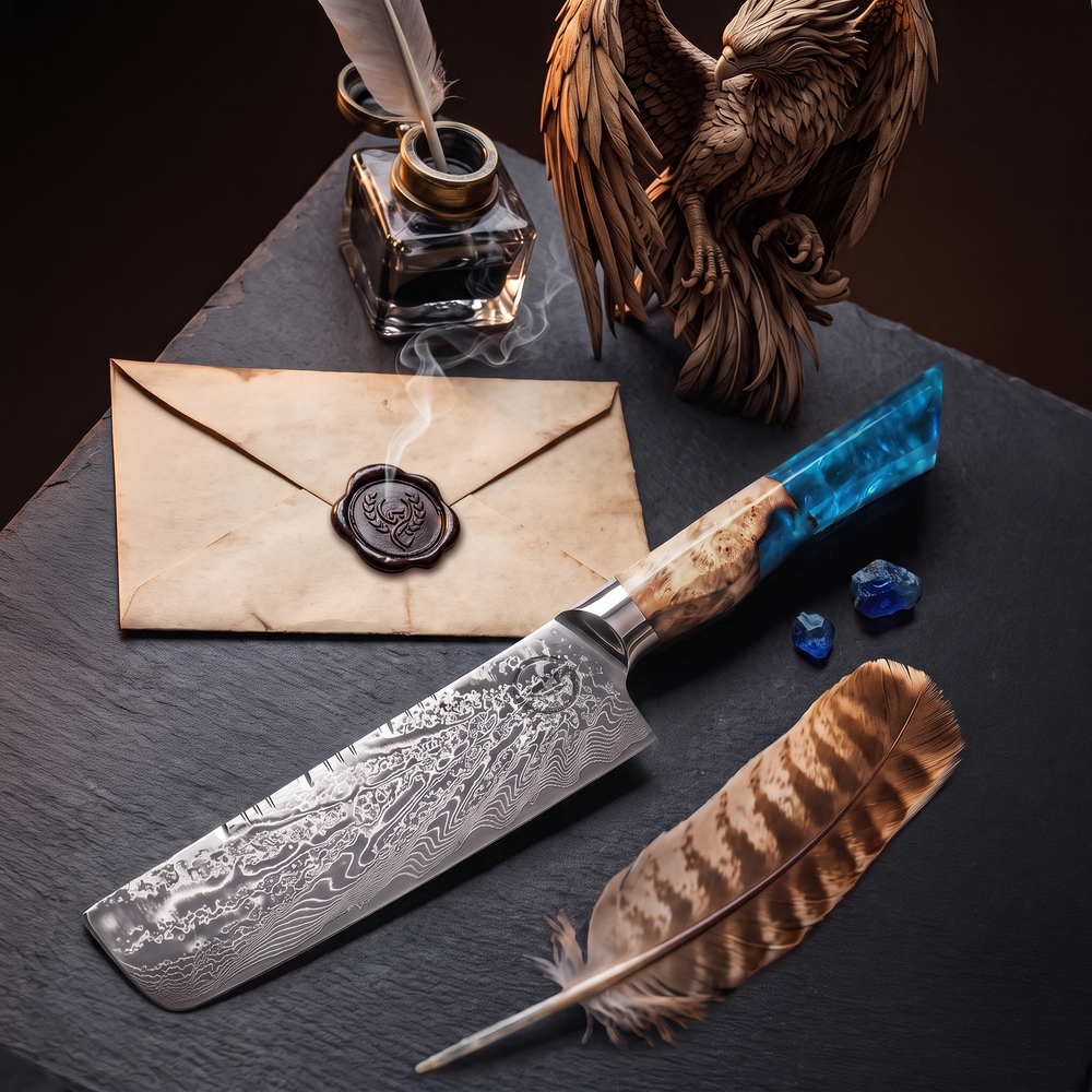 Feather Forge Sapphire 7" Nakiri