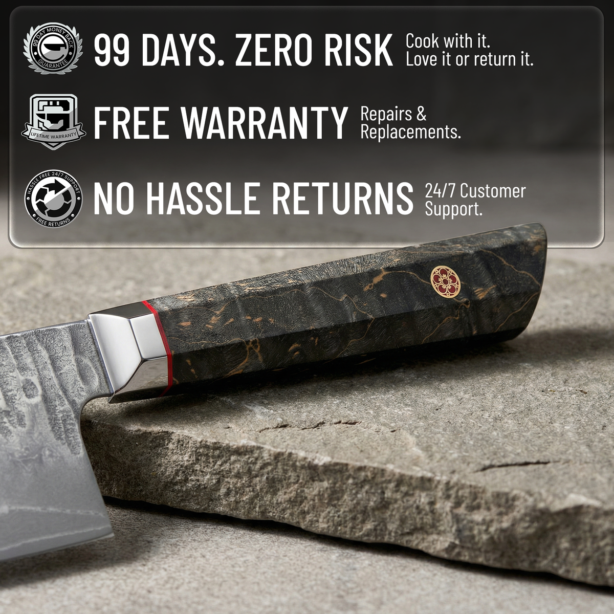 The Cooking Guild 99-day home trial and free lifetime guarantee