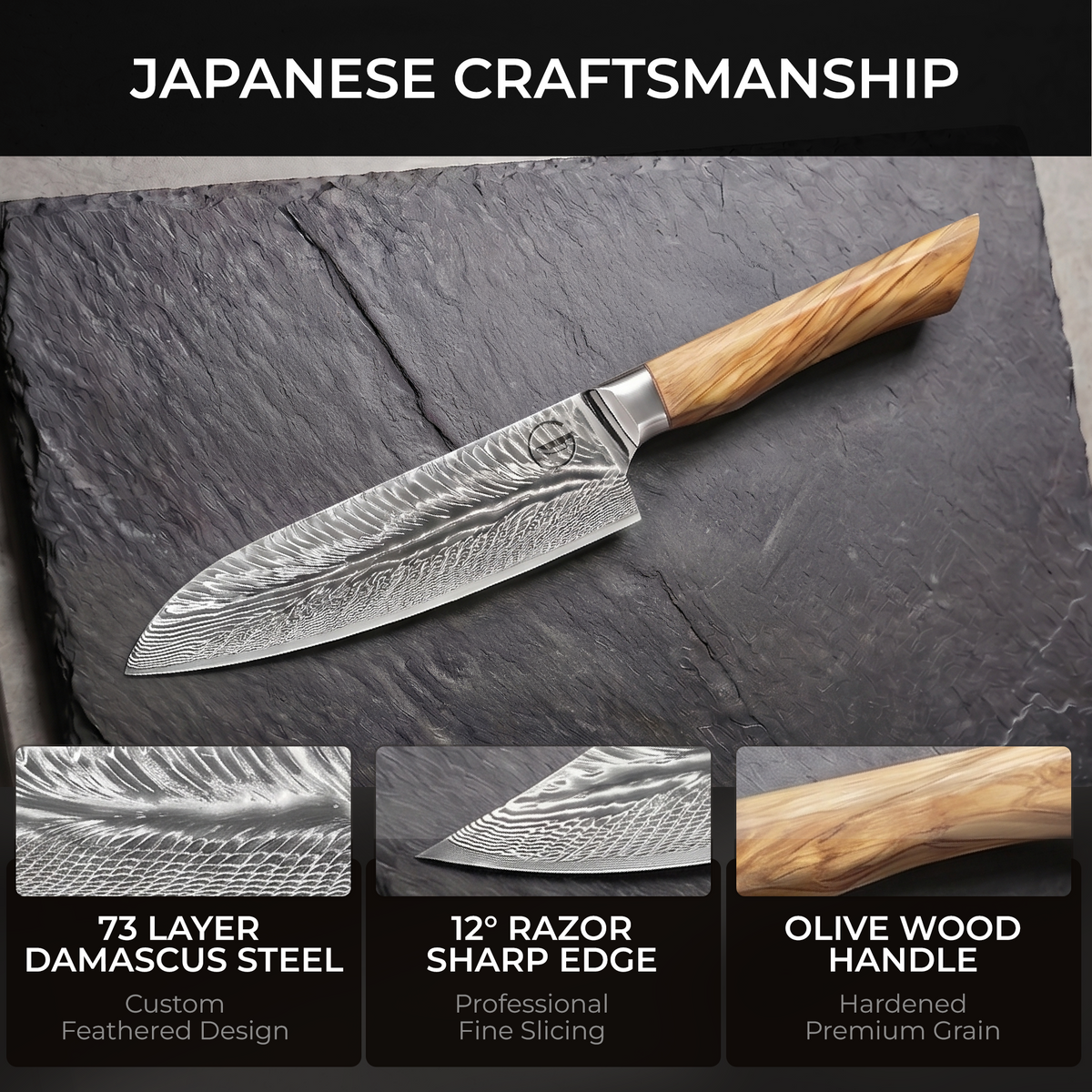Feather Forge 7" Santoku