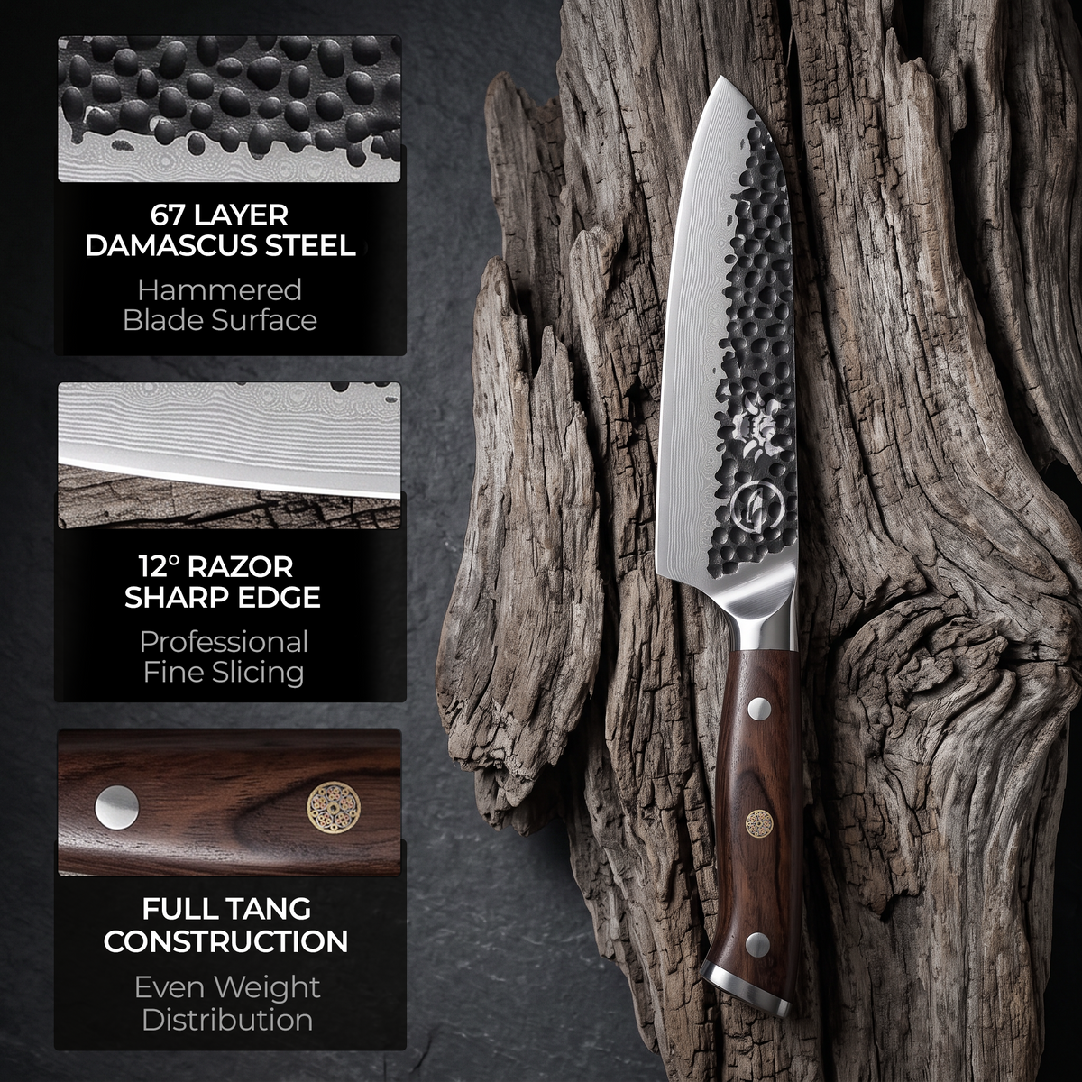 Damascus Dynasty 7" Santoku