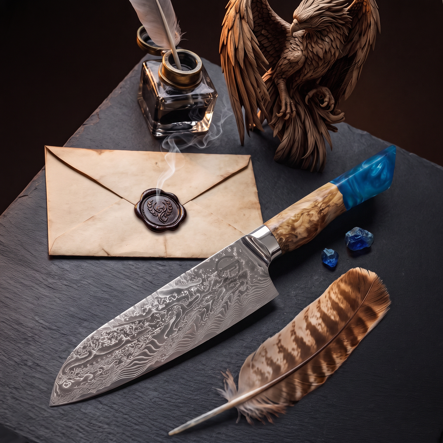 Feather Forge Sapphire 7" Santoku