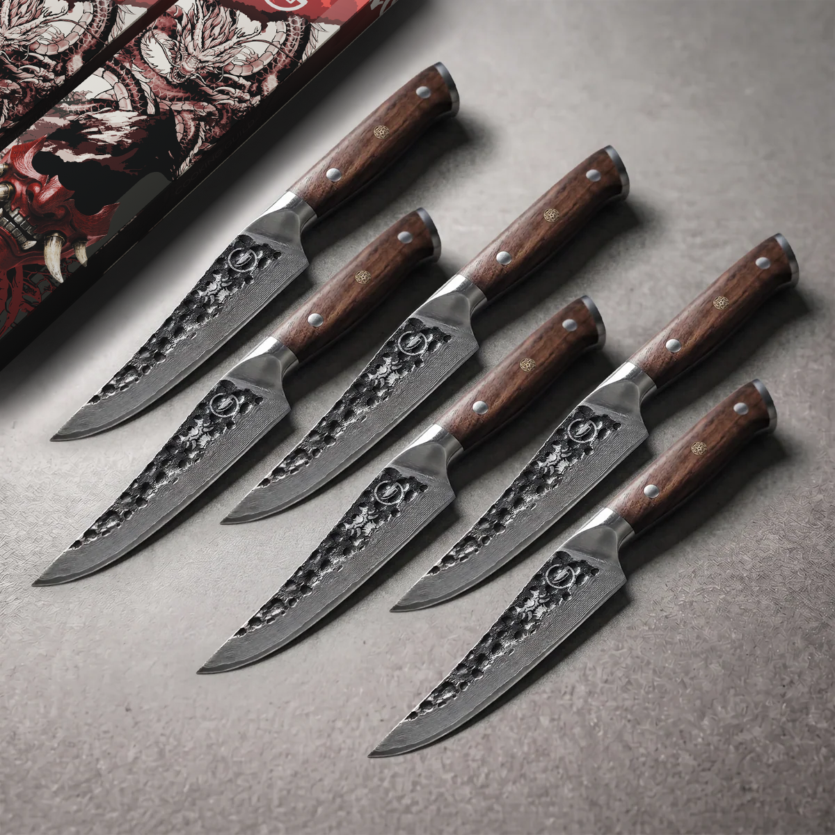 Damascus Dynasty 5" Steak Knives