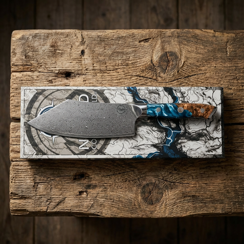 Nomad Damascus 8" Cleaver