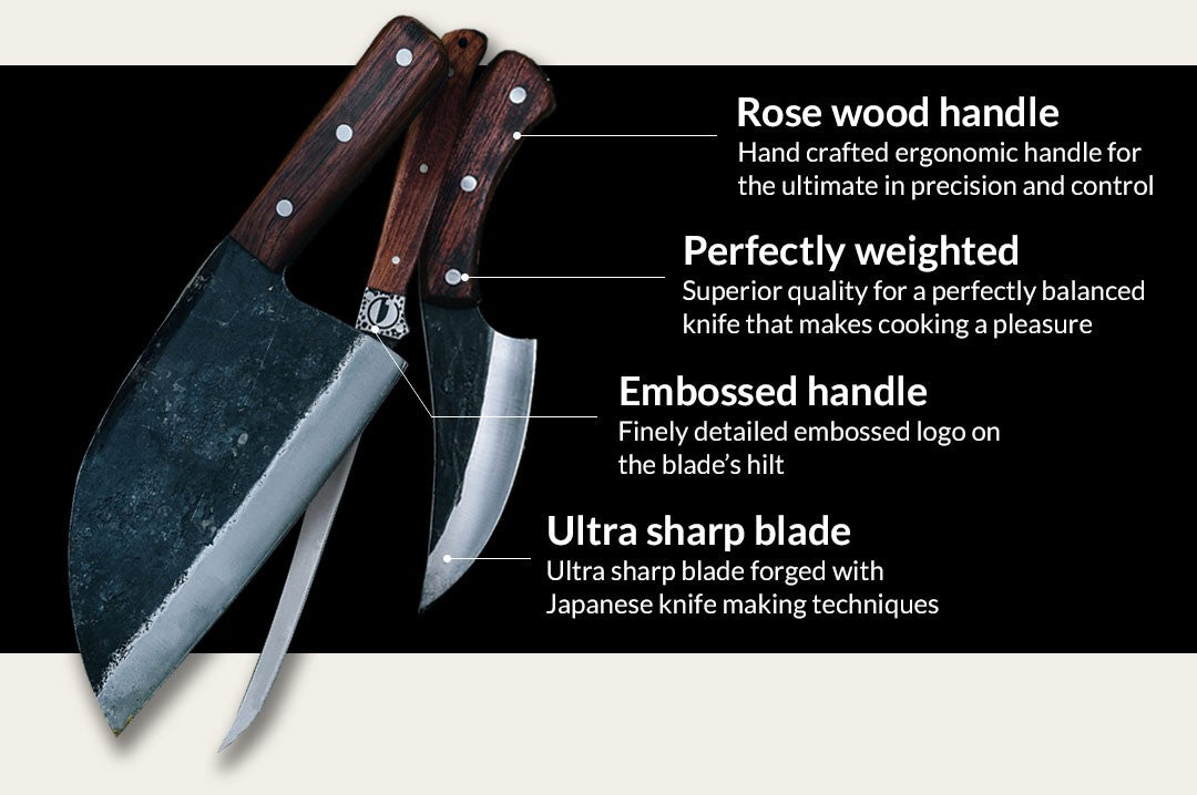 The Cooking Guild x MenWithThePot Professional Cleaver Knife - 7.4 Butcher  Knife and Bushcraft Knife - 4