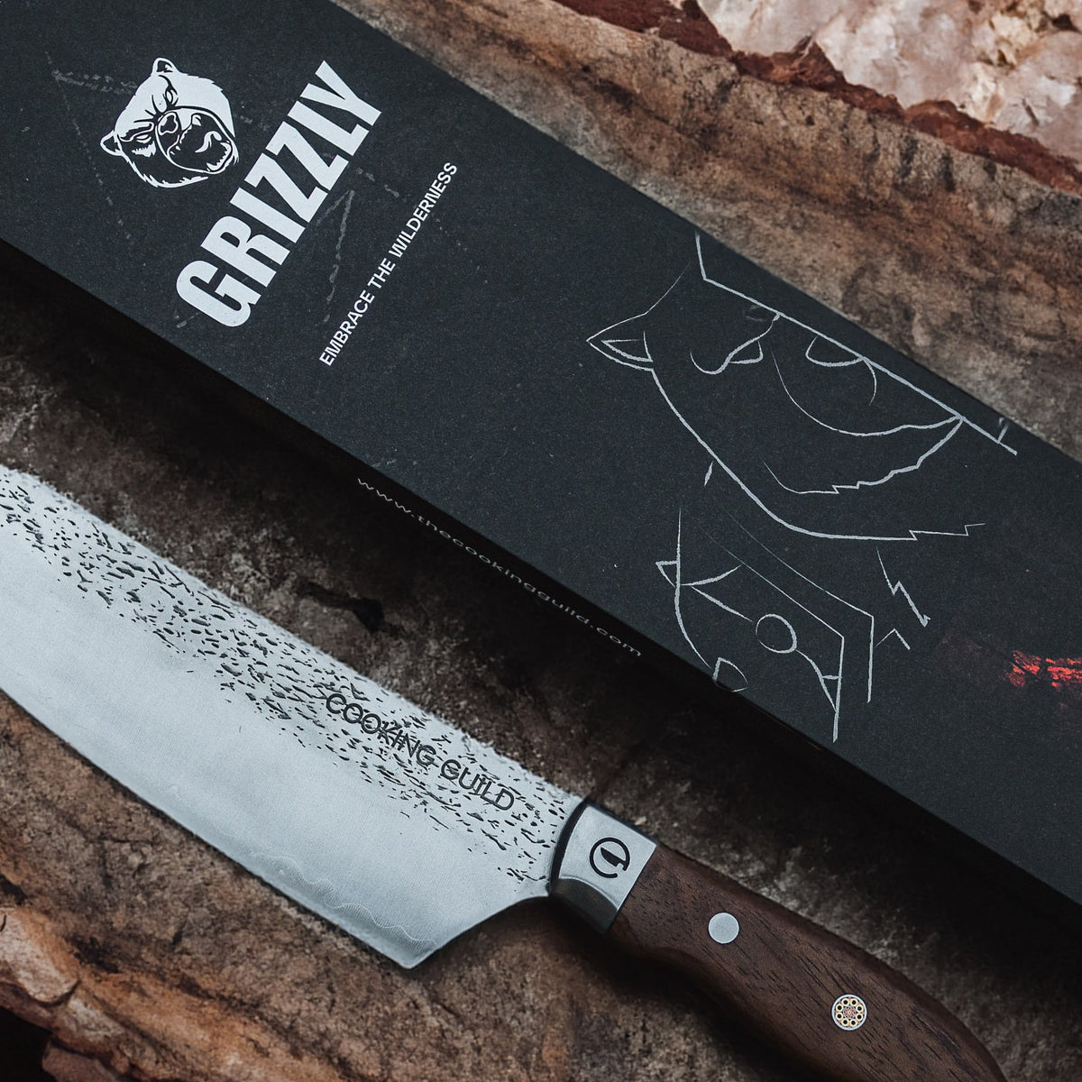 8" Grizzly Chef knife | Forged Japanese San Mai - TheCookingGuild