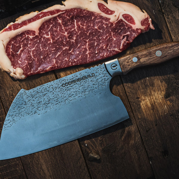 Grizzly Serbian Cleaver | Forged Japanese San Mai Steel - TheCookingGuild