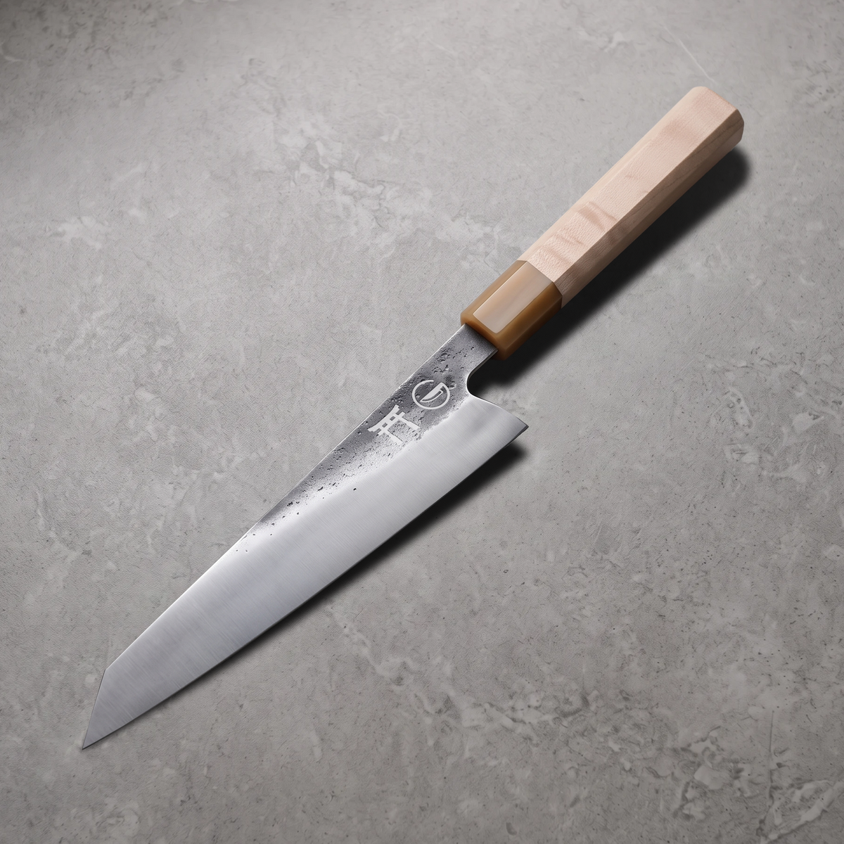 Torii 9" Kiritsuke — hand-forged 7Cr17MoV steel, octagonal maple wa-handle