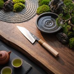 Torii 8" Usuba on a wooden board