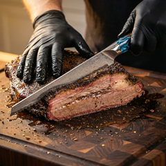 Nomad Damascus 10" Serrated Slicer