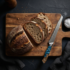 Nomad Damascus 10" Serrated Slicer