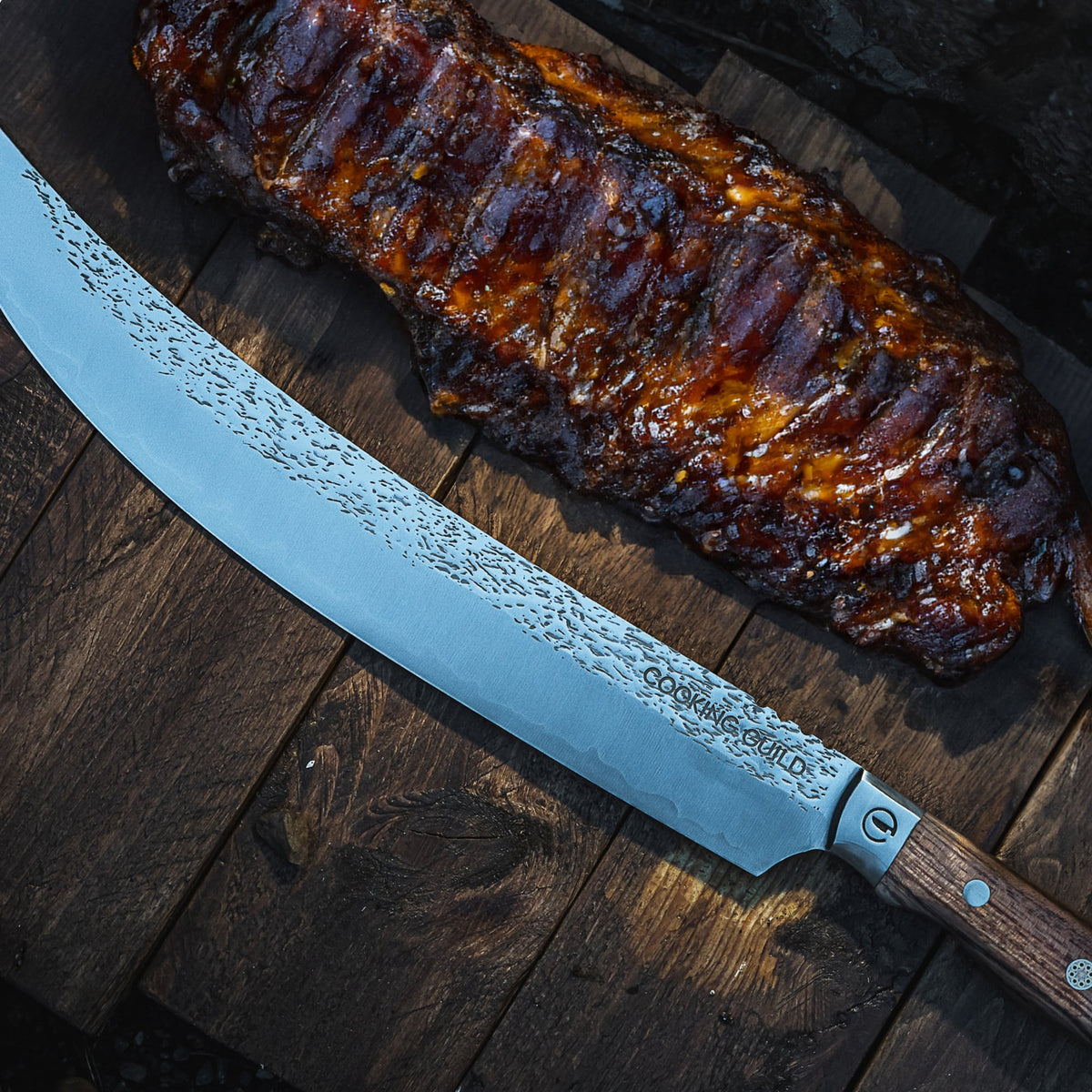 12" Grizzly Scimitar | Forged Japanese San-Mai Steel - TheCookingGuild