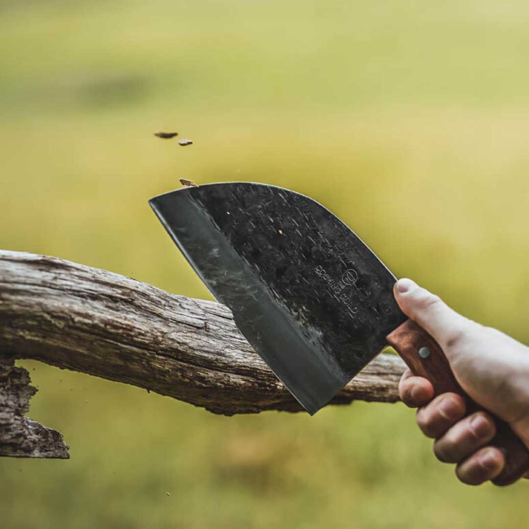 Rustic Hand Forged Serbian Cleaver - TheCookingGuild